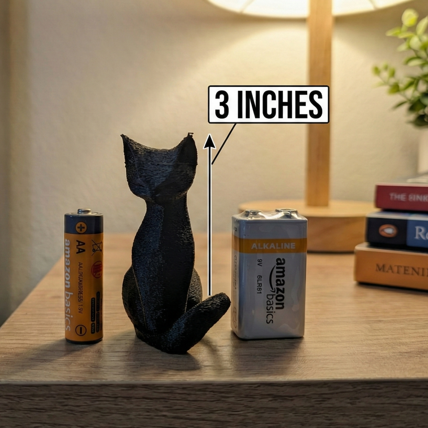 Cat Figurine, Contemplative Silhouette Model, Modern Feline Decor, 3D Printed Art - My Printed Perfections