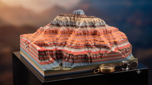 Grand Canyon 3D Model: Vishnu Temple | Geological Rock Layer Model