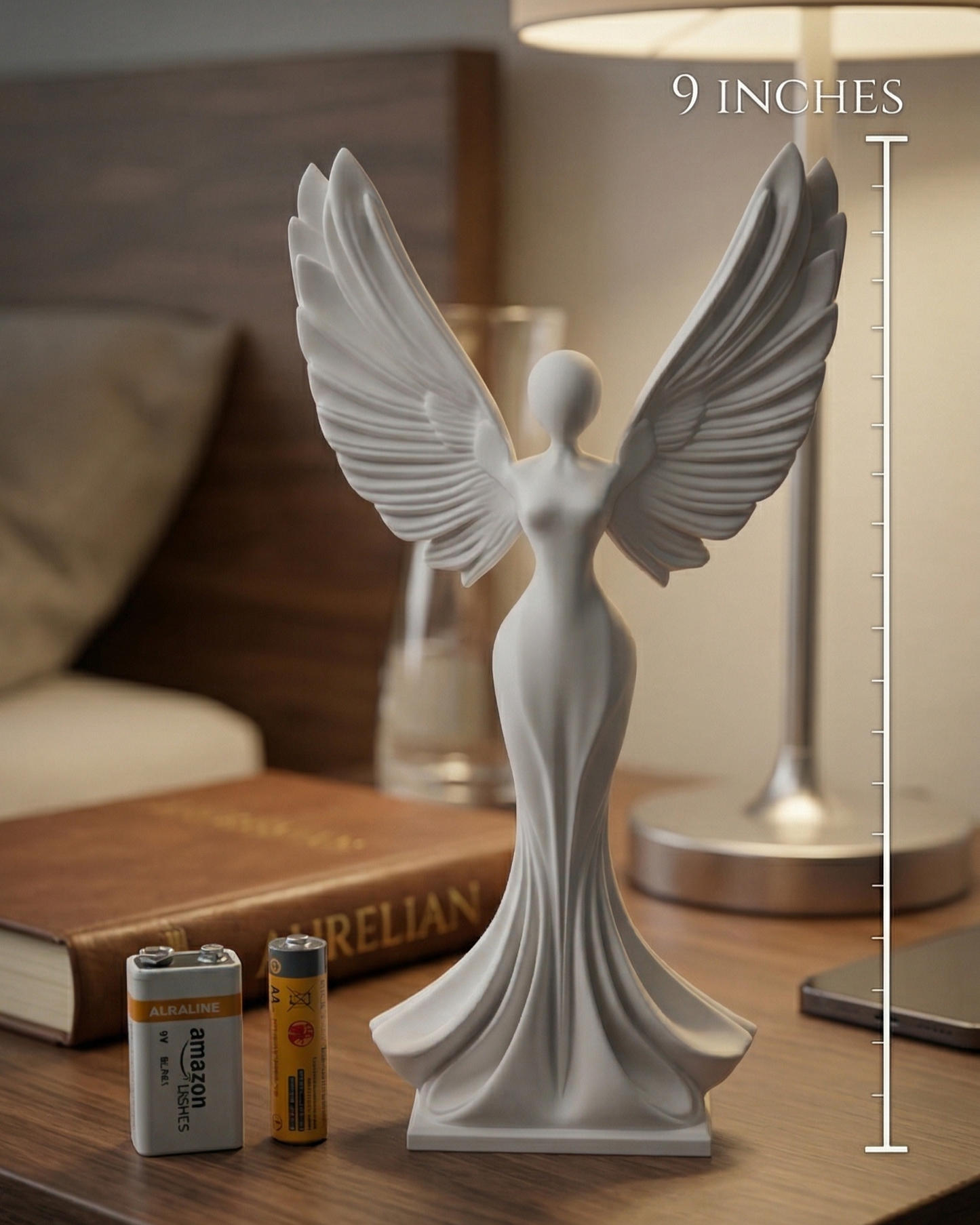 Angel Figurine, Ascending Spirit Model, Winged Minimalist Decor, Modern 3D Printed Art - My Printed Perfections