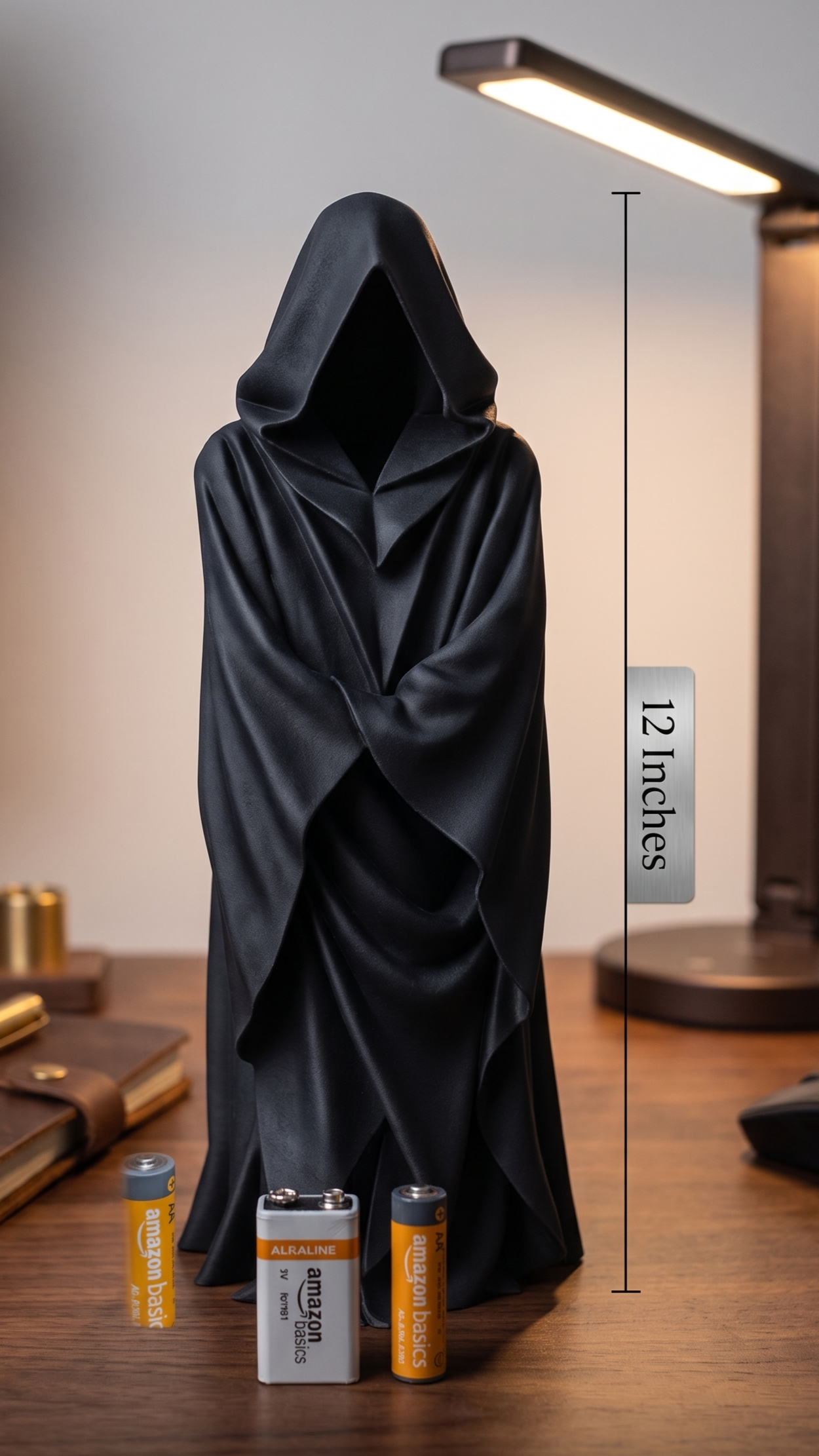 Hooded Sentinel Model, Grim Guardian Figurine, Dark Fantasy Decor, Gothic Robed Cloak Art