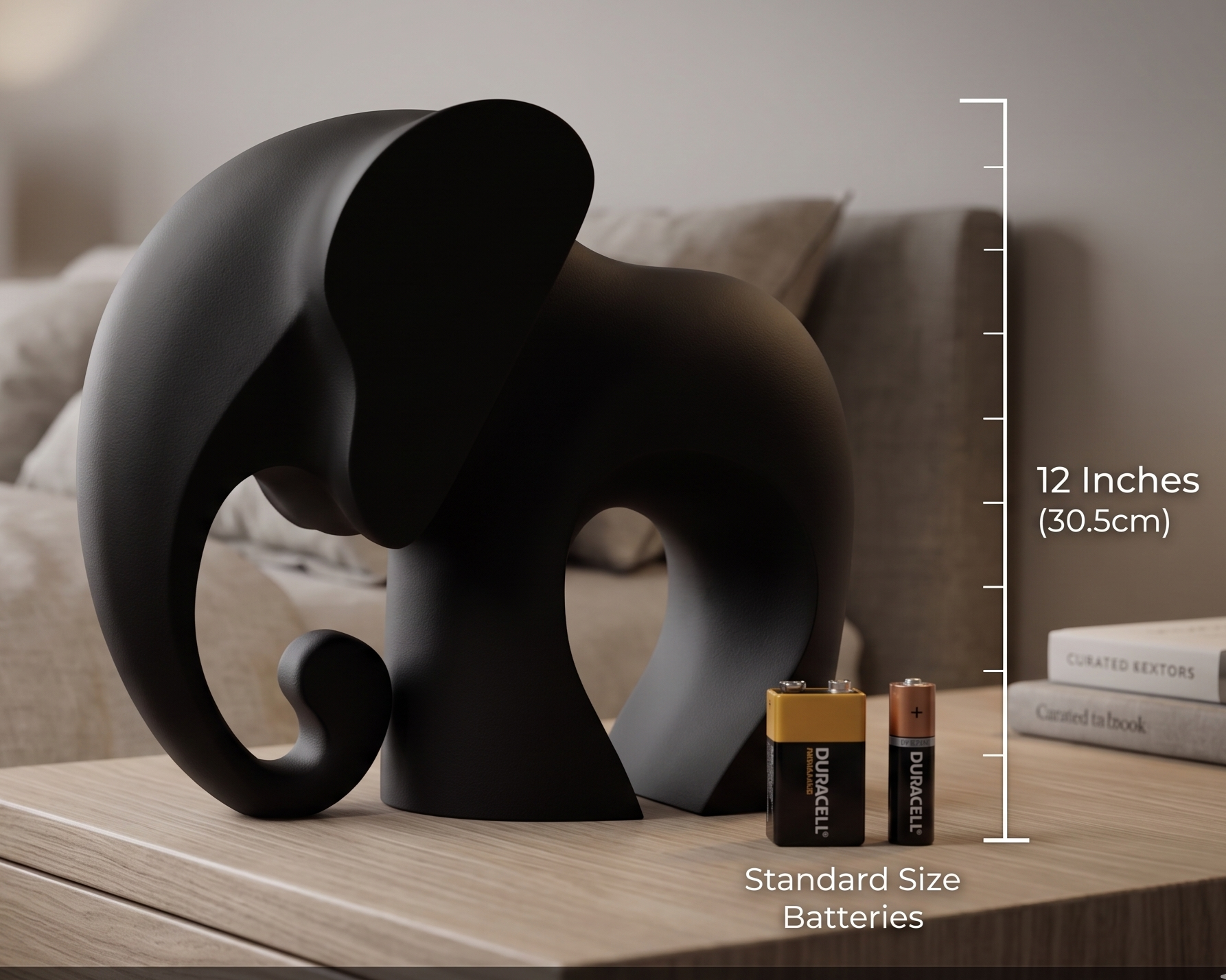 Elephant Figurine, Sleek Modern Model, Minimalist Wildlife Decor, 3D Printed Art Gift - My Printed Perfections