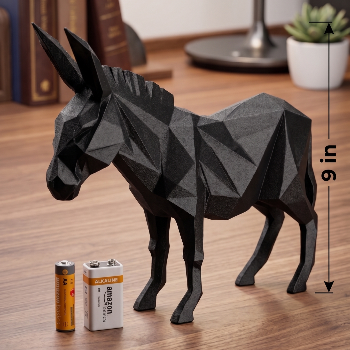 Donkey Figurine, Geometric Burro Model, Minimalist Animal Decor, Modern 3D Printed Art - My Printed Perfections