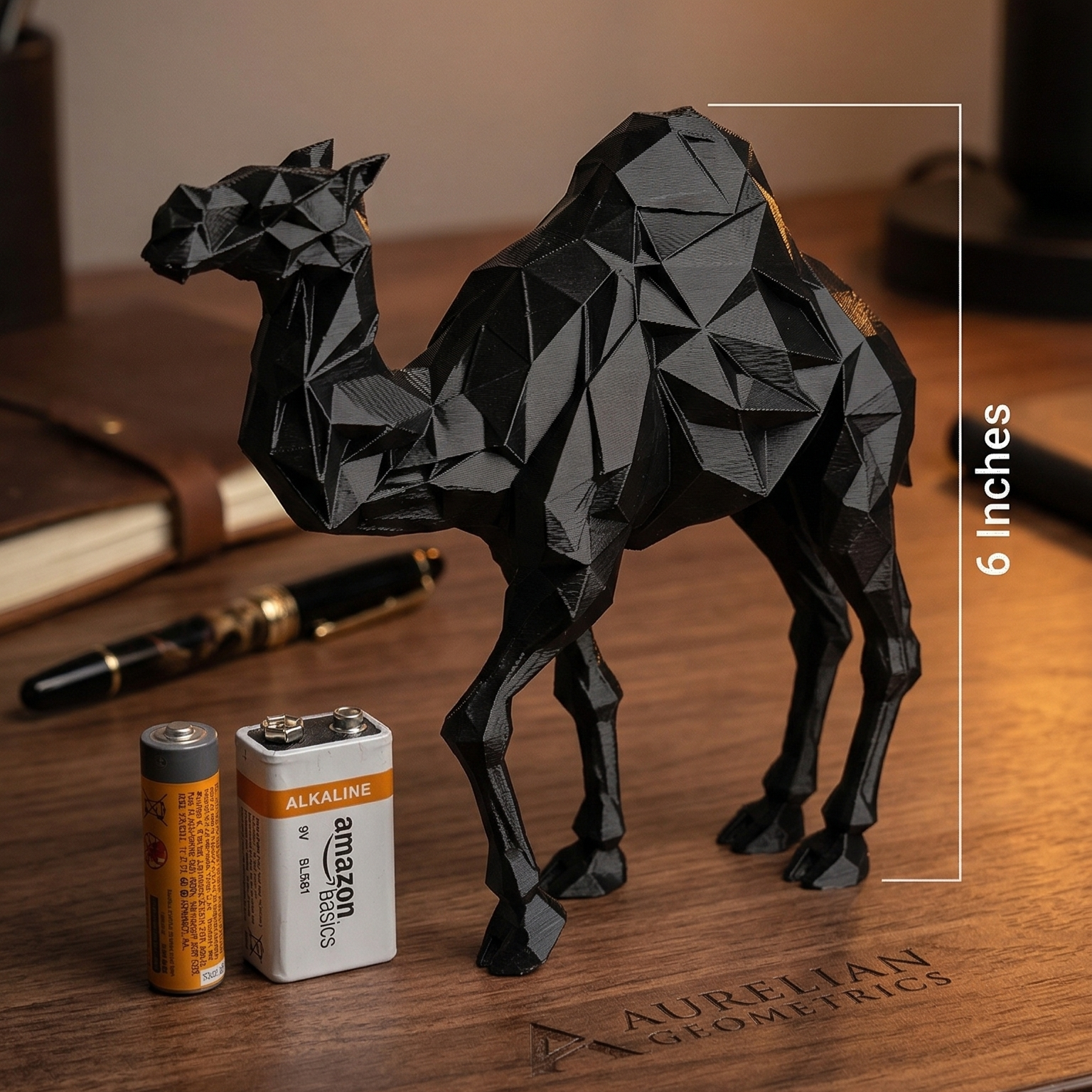 Camel Figurine, Geometric Saharan Model, Minimalist Desert Decor, Modern 3D Printed Art - My Printed Perfections