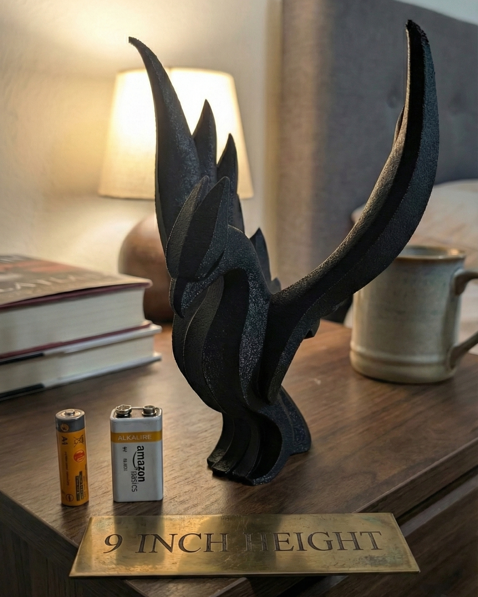 Phoenix Figurine, Mythical Bird Model, Minimalist Fire Decor, Modern 3D Printed Art - My Printed Perfections