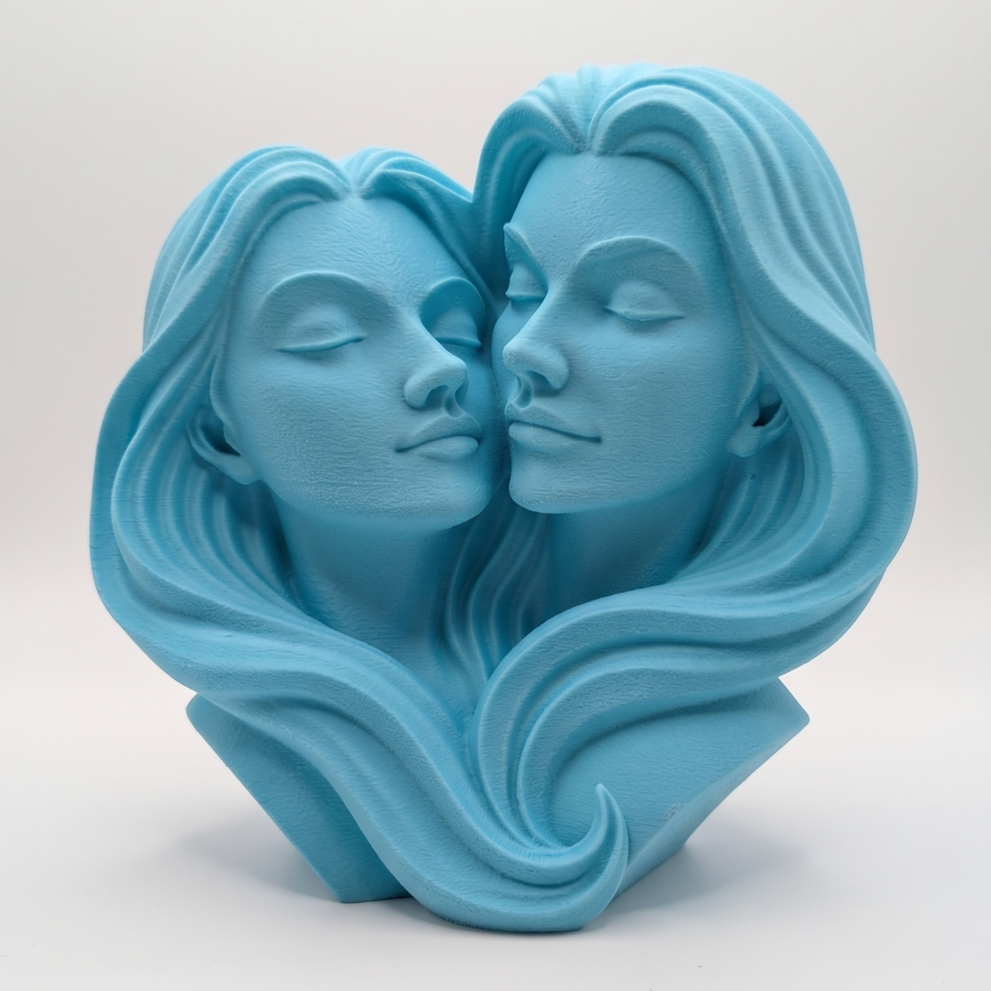 Women Couple Figurine, Cherished Lovers Model, Lesbian Anniversary Gift, Minimalist Female Decor Art