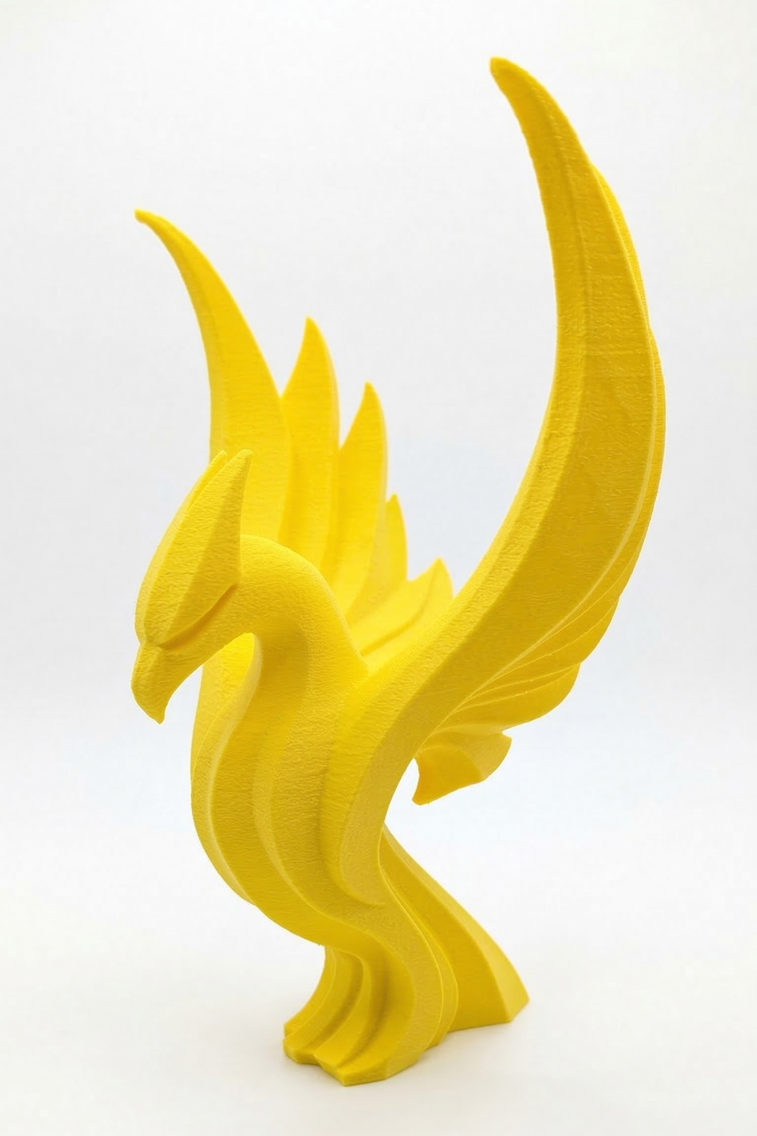 Phoenix Figurine, Mythical Bird Model, Minimalist Fire Decor, Modern 3D Printed Art - My Printed Perfections