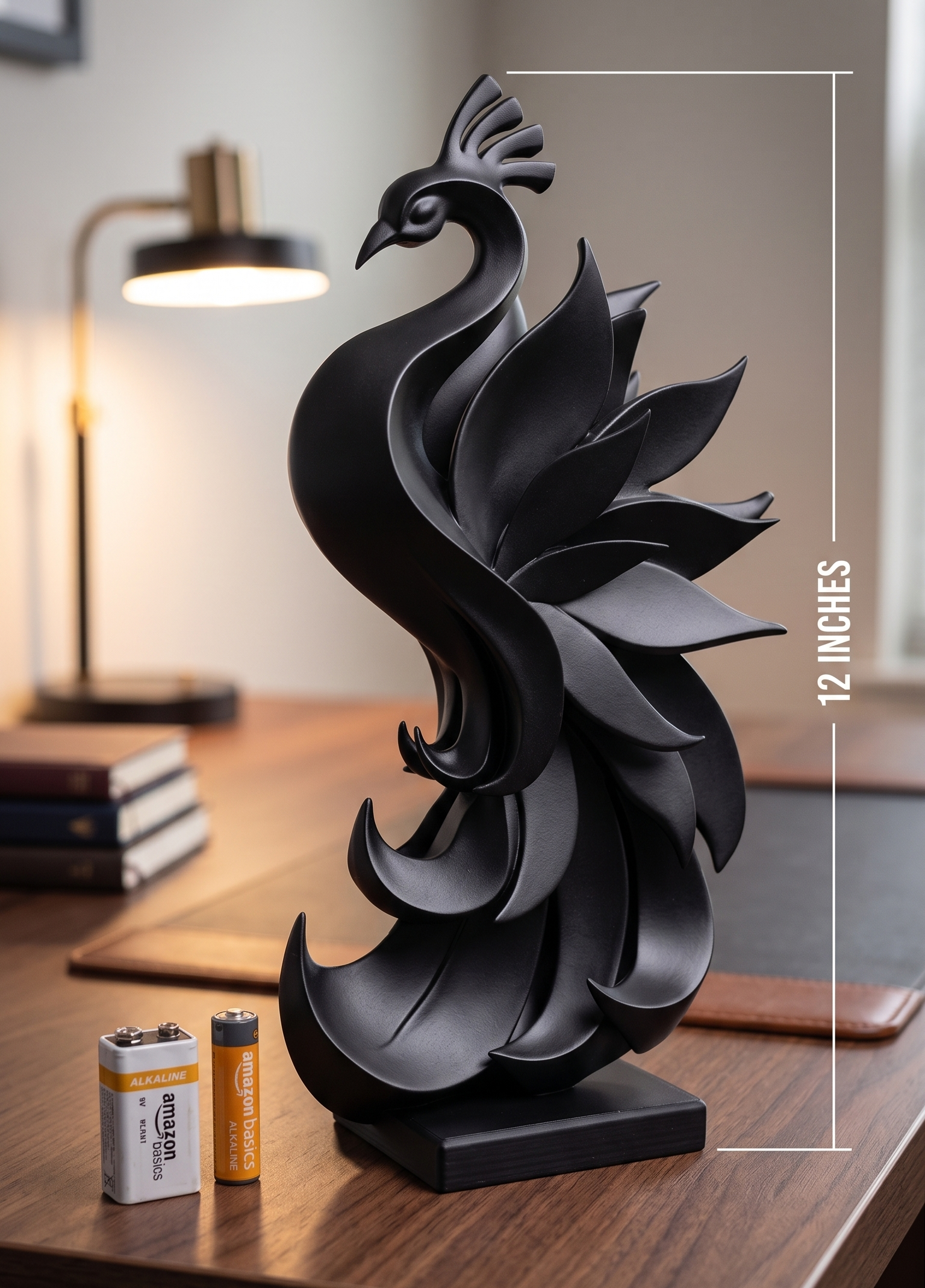 Peacock Figurine, Sweeping Bird Model, Minimalist Wildlife Decor, Modern 3D Printed Art - My Printed Perfections