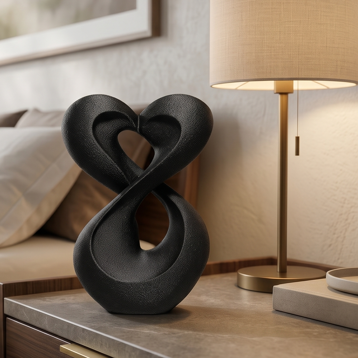 The Infinite Heart: Endless Affection • 3D Printed Plastic Figurine by 29flo