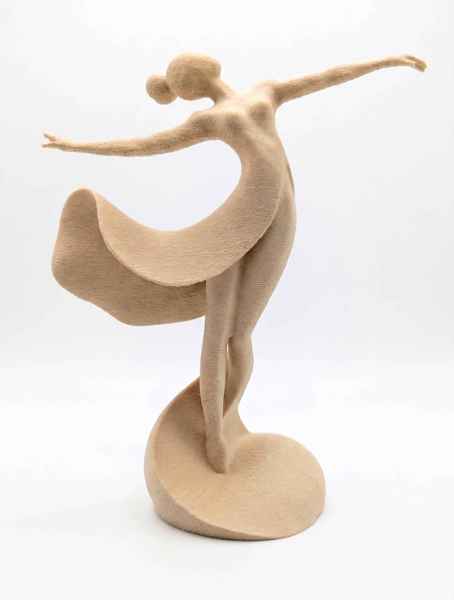 Dancer Figurine, Elegant Ballerina Model, Minimalist Female Art, Modern 3D Printed Decor