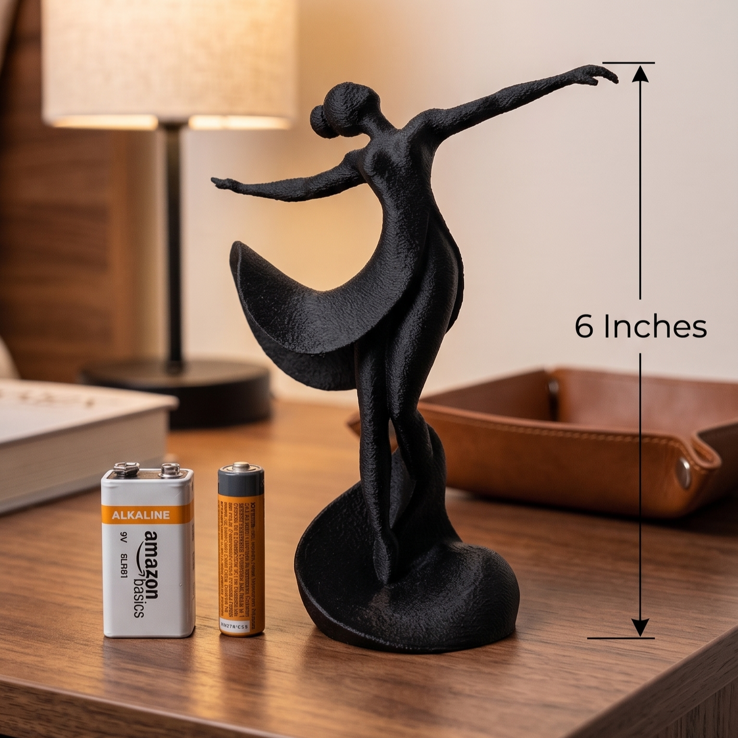 Dancer Figurine, Elegant Ballerina Model, Minimalist Female Art, Modern 3D Printed Decor
