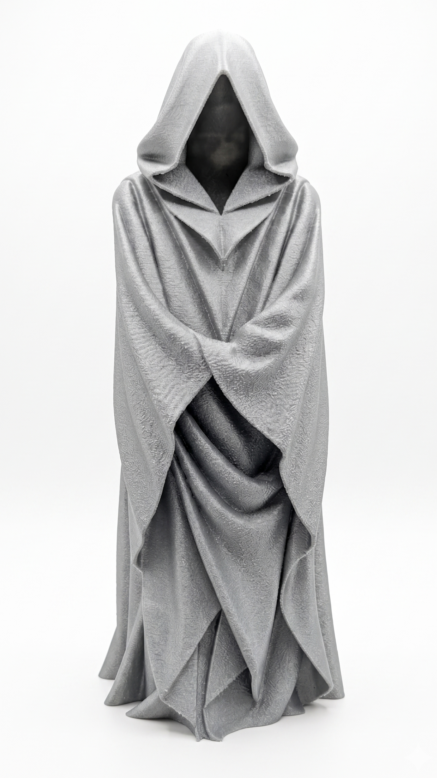 Hooded Sentinel Model, Grim Guardian Figurine, Dark Fantasy Decor, Gothic Robed Cloak Art