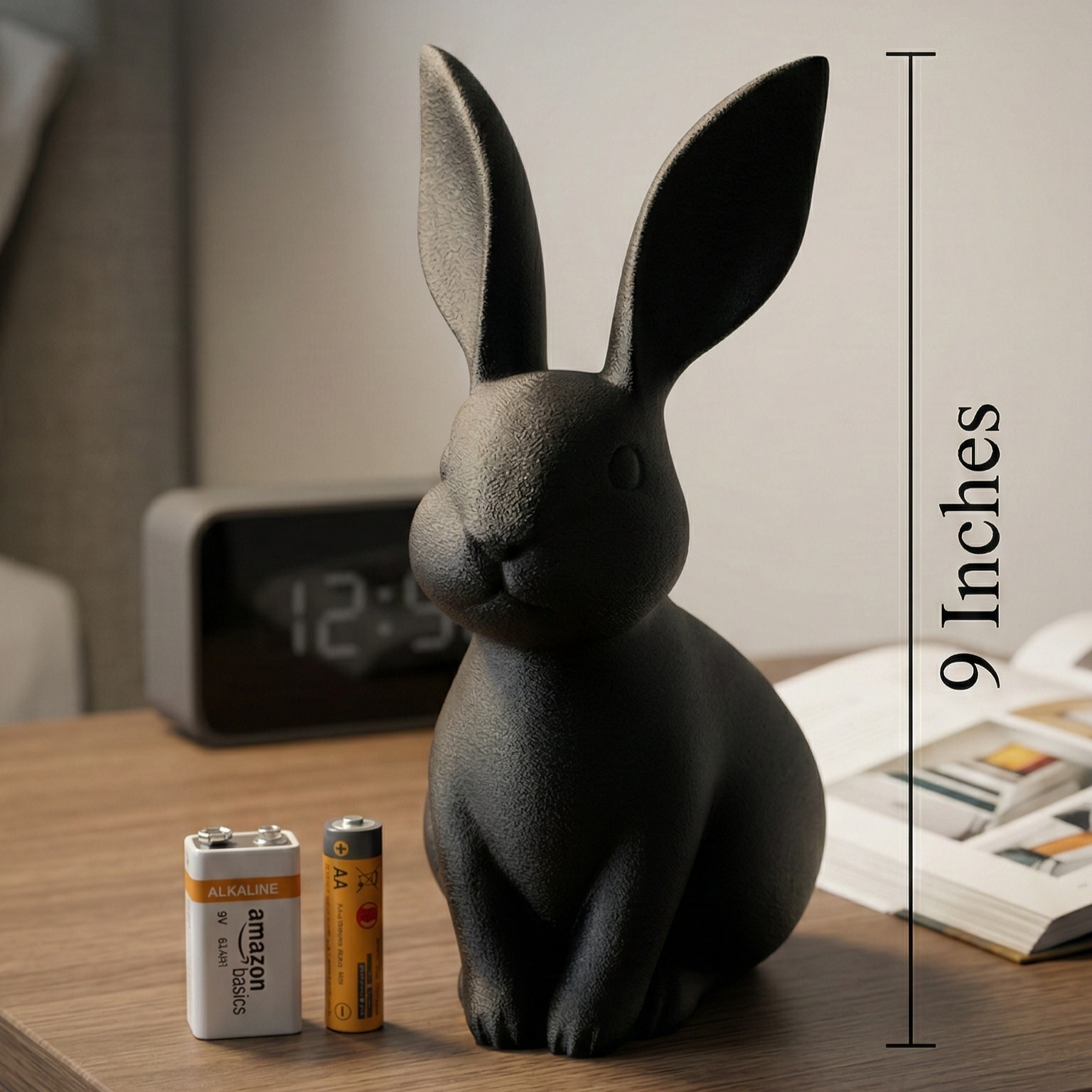 Bunny Figurine, Minimalist Rabbit Model, Modern Animal Decor, 3D Printed Art - My Printed Perfections