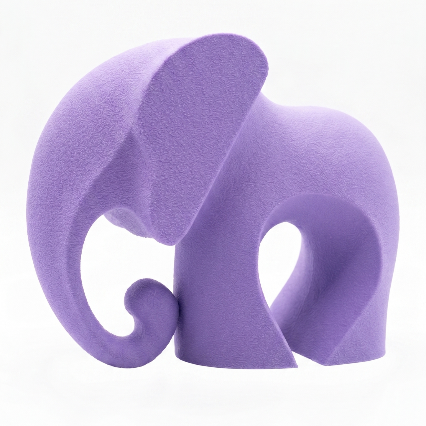 Elephant Figurine, Sleek Modern Model, Minimalist Wildlife Decor, 3D Printed Art Gift