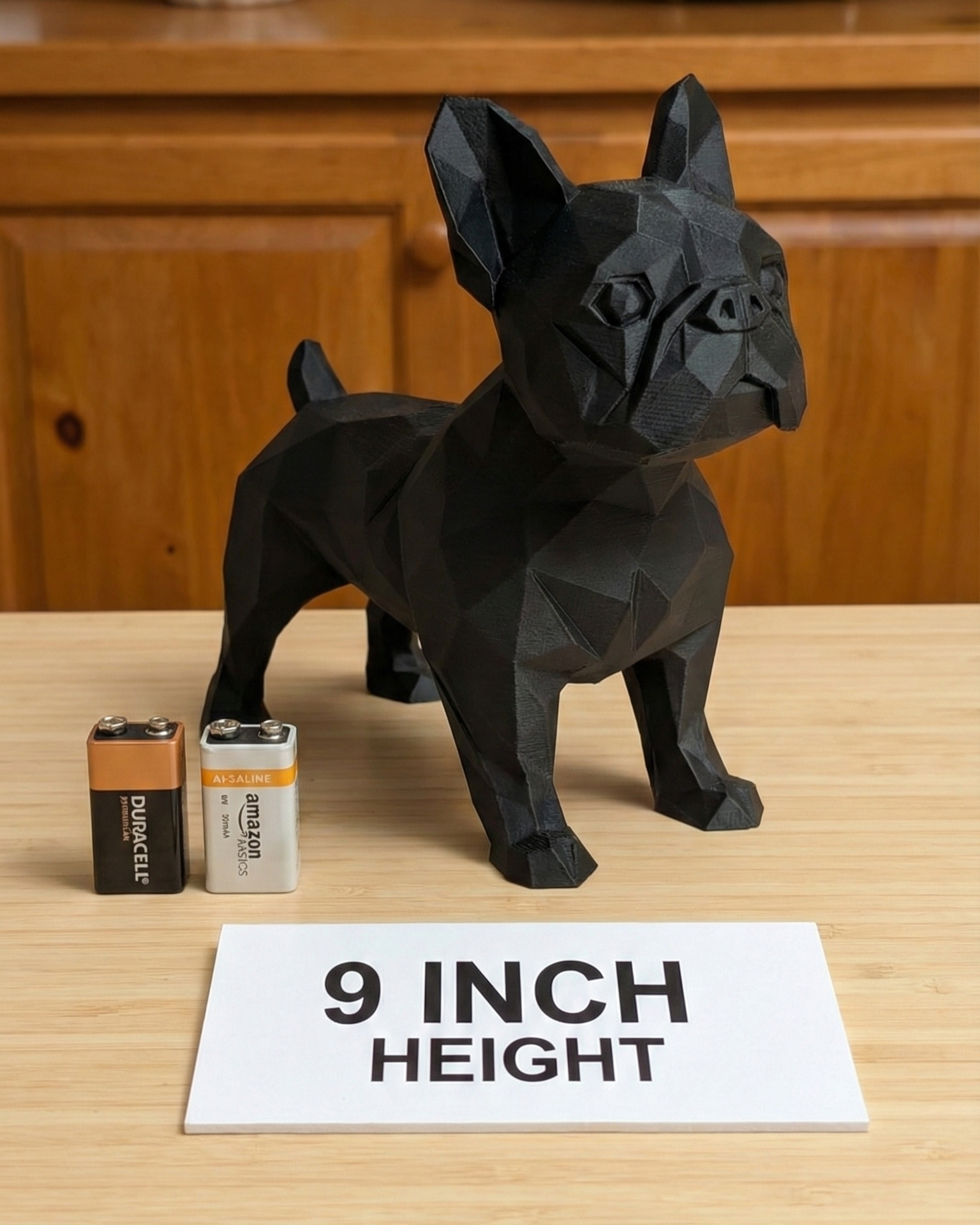 Frenchie Figurine, Geometric Bulldog Model, Minimalist Pet Decor, Modern 3D Printed Art - My Printed Perfections