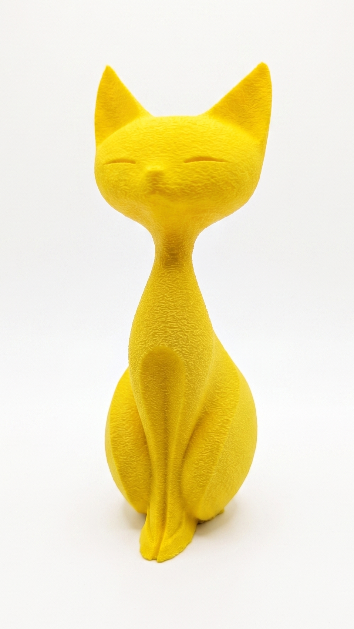 Cat Figurine, Silent Silhouette Model, Modern Feline Decor, 3D Printed Art