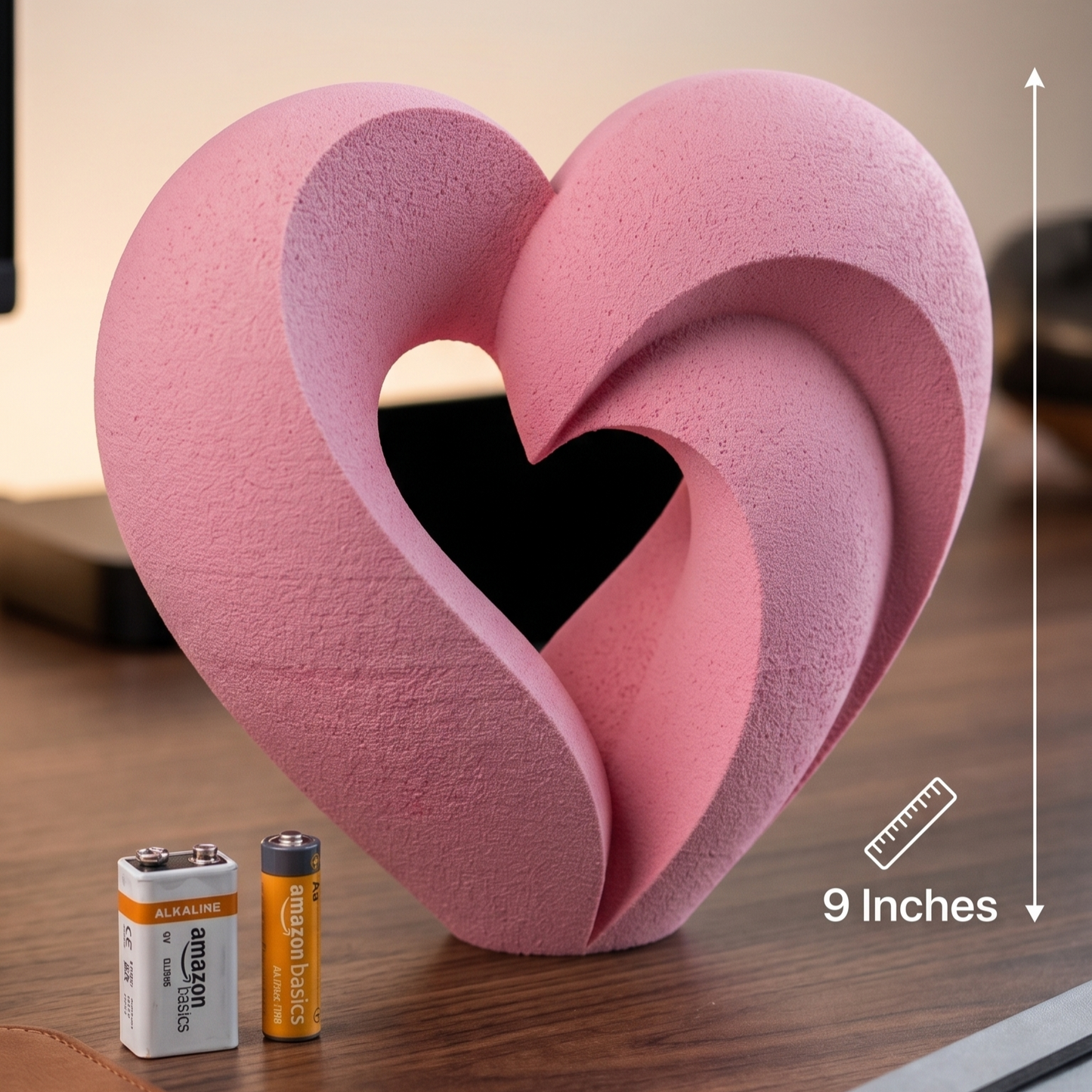Heart Figurine, Harmonious Intertwined Model, Minimalist Abstract Decor, Modern 3D Printed Art - My Printed Perfections