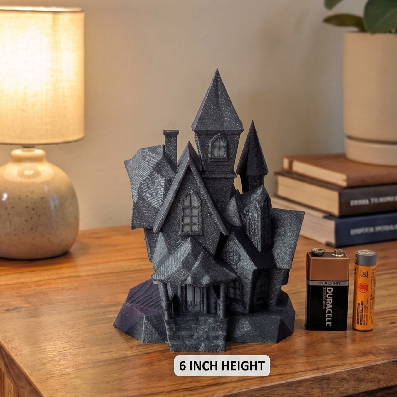 Haunted Mansion Model, Gothic Gable House, Spooky Halloween Decor, Victorian Castle Art