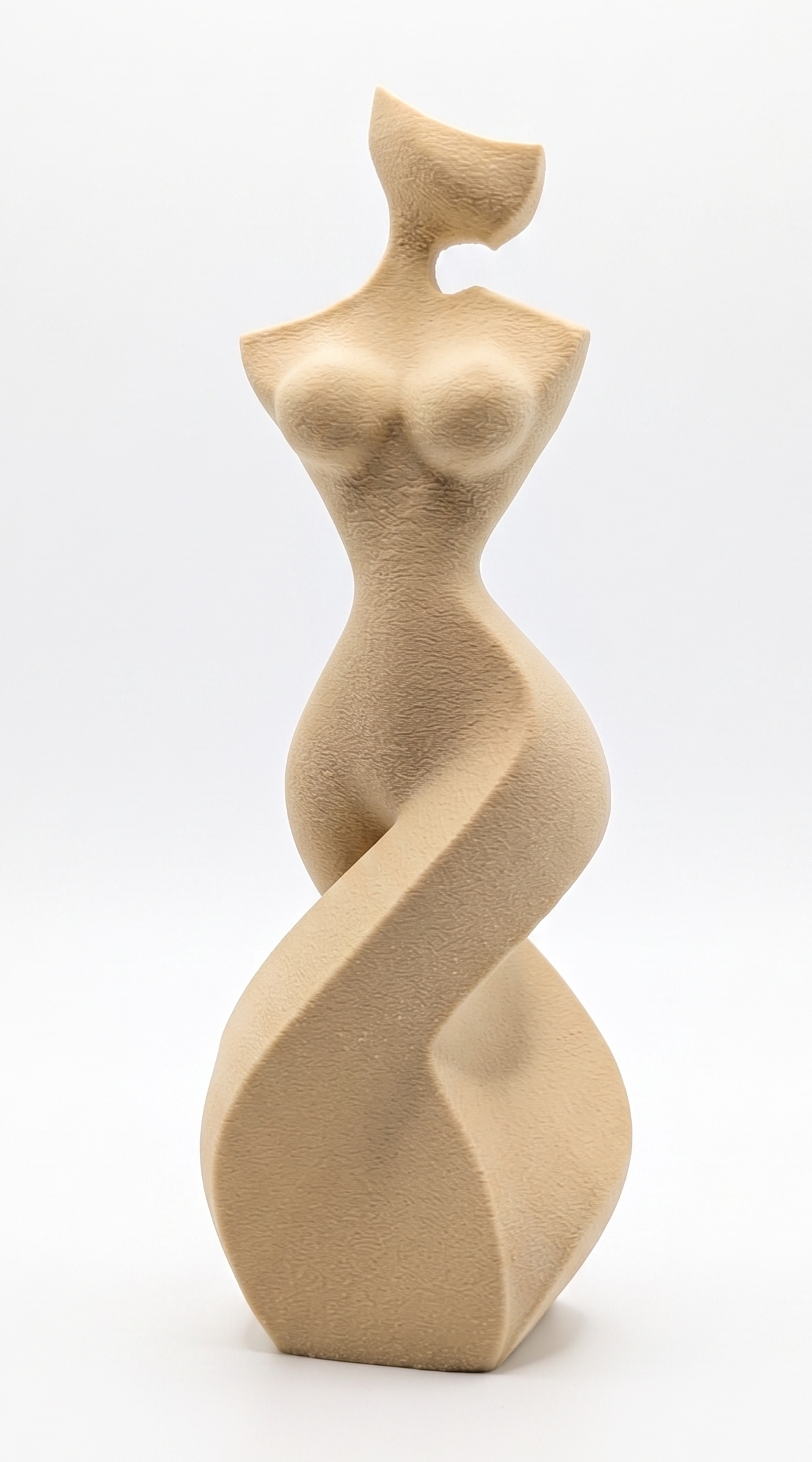 Woman Torso Model, Abstract Twisted Female Figurine, Minimalist Body Decor, Modern Art