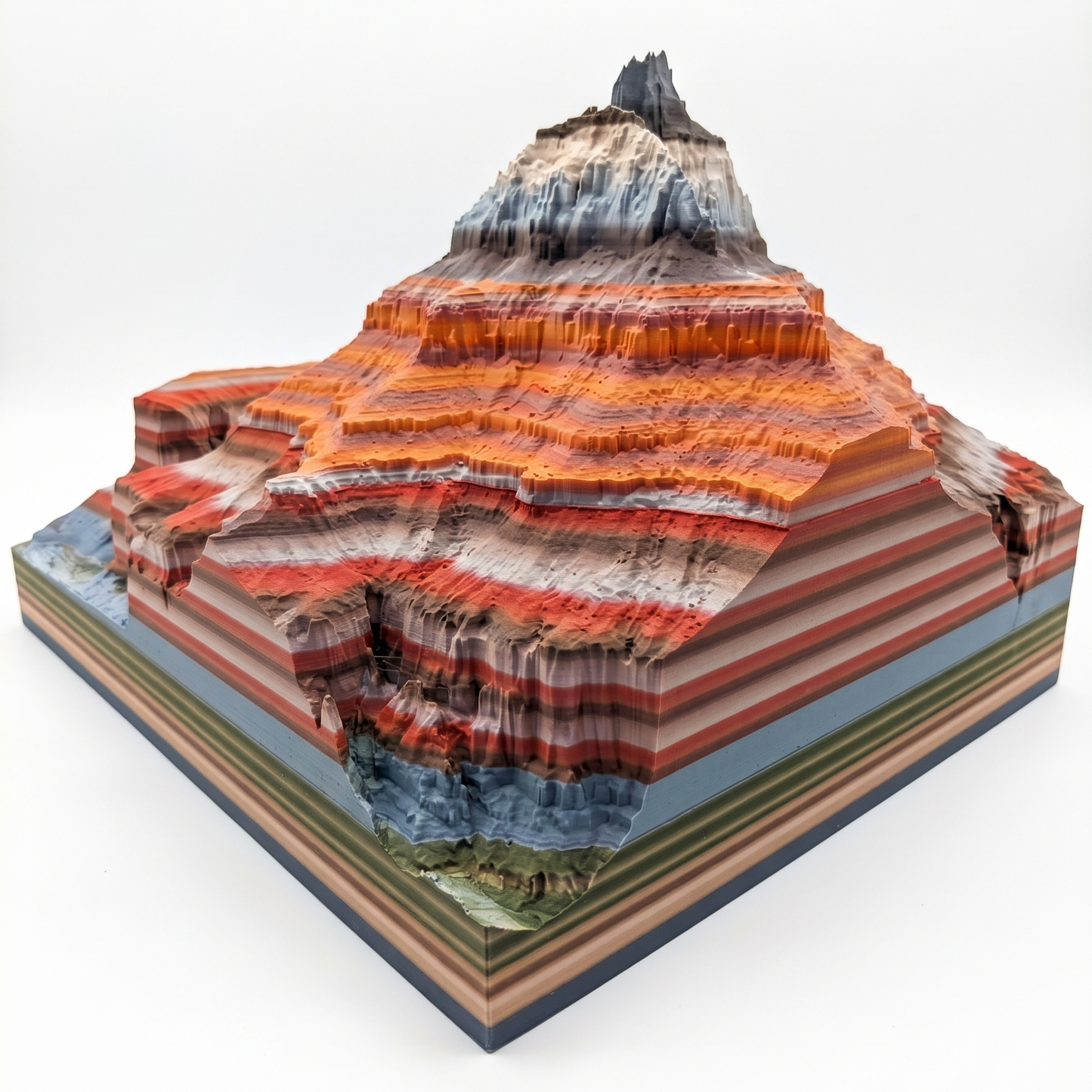 Grand Canyon 3D Model: Vishnu Temple | Geological Rock Layer Model