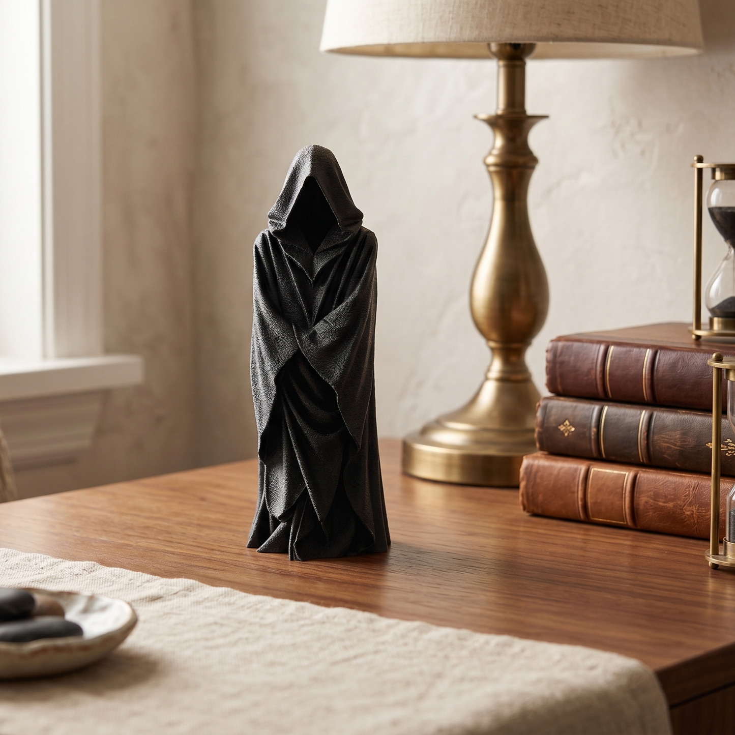 Hooded Sentinel Model, Grim Guardian Figurine, Dark Fantasy Decor, Gothic Robed Cloak Art - My Printed Perfections