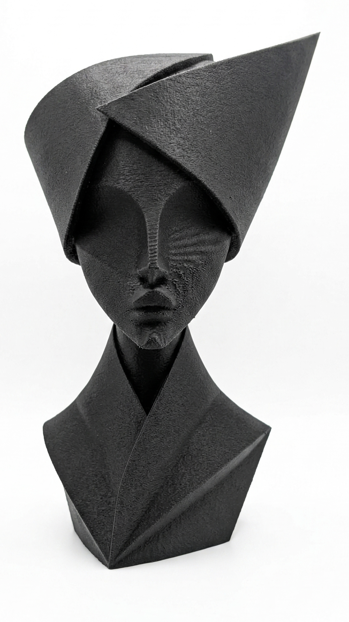 Woman Bust Figurine, Geometric Aristocrat Model, Abstract Female Decor, Modern 3D Printed Art - My Printed Perfections