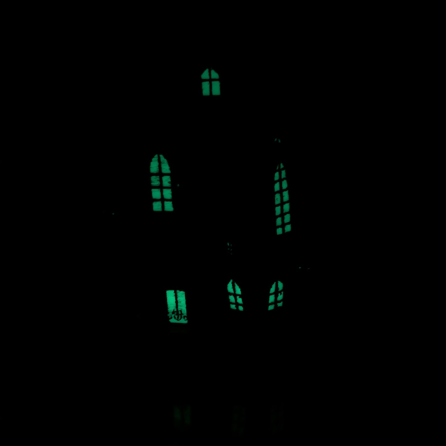 Haunted Mansion Model, Gothic Gable House, Spooky Halloween Decor, Victorian Castle Art
