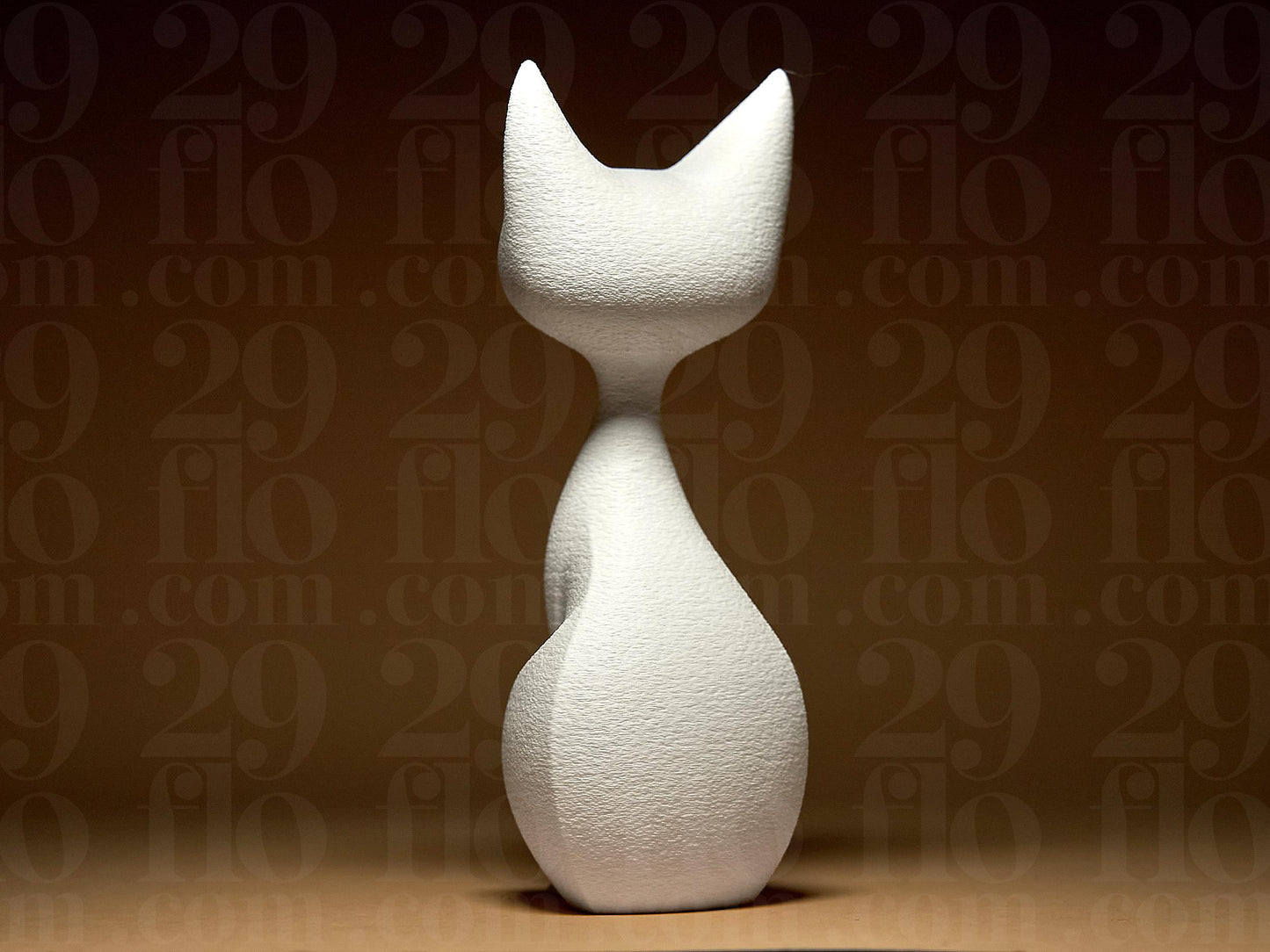 Cat Figurine, Silent Silhouette Model, Modern Feline Decor, 3D Printed Art - My Printed Perfections