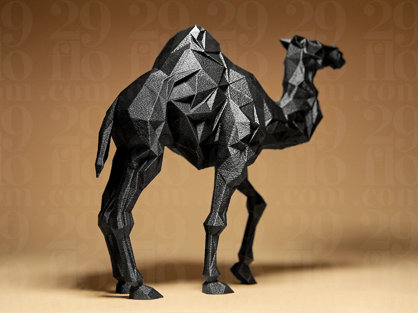 Camel Figurine, Geometric Saharan Model, Minimalist Desert Decor, Modern 3D Printed Art - My Printed Perfections