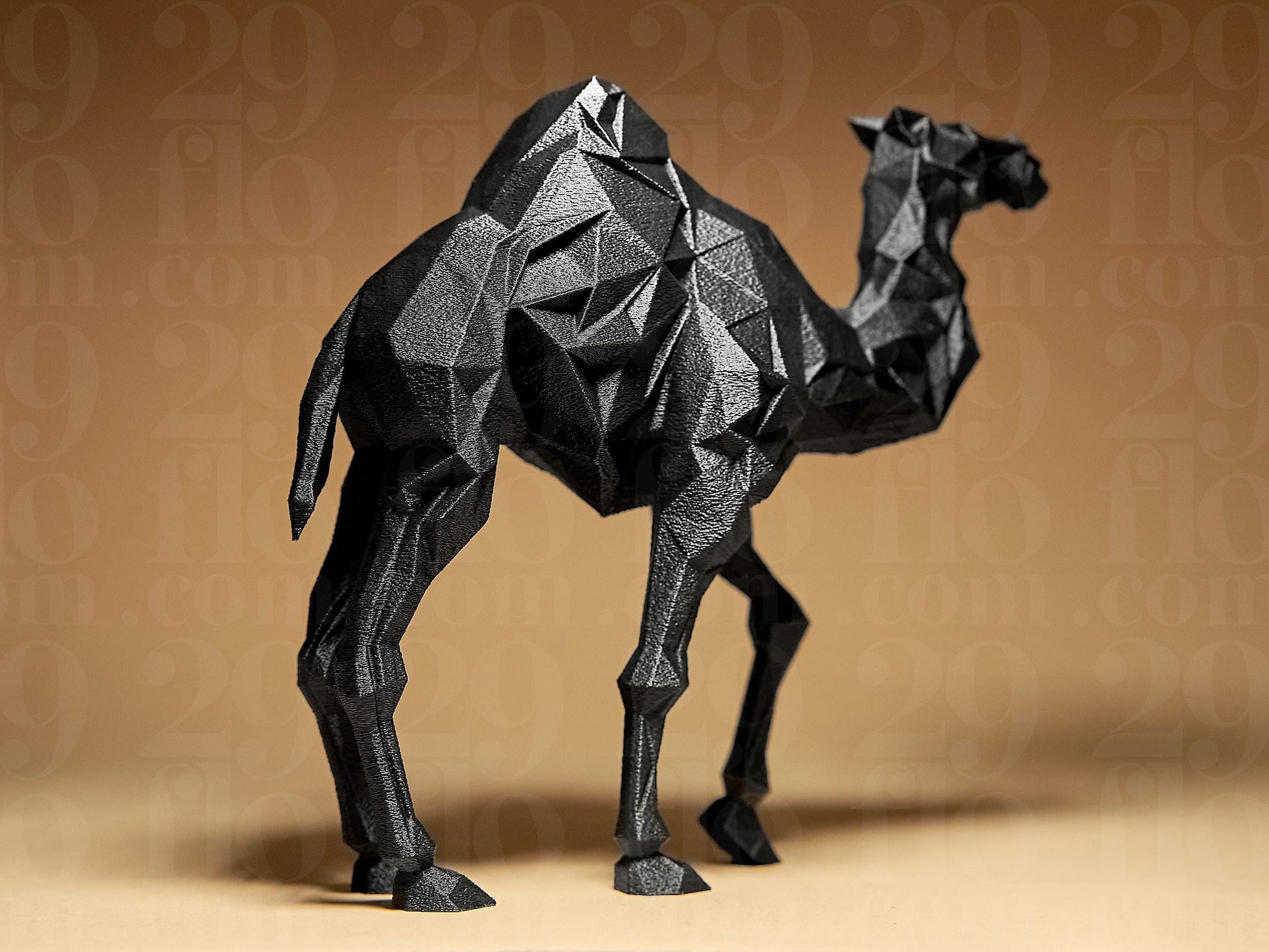 Camel Figurine, Geometric Saharan Model, Minimalist Desert Decor, Modern 3D Printed Art - My Printed Perfections