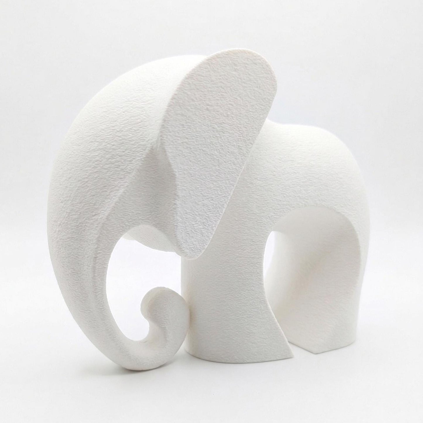 Elephant Figurine, Sleek Modern Model, Minimalist Wildlife Decor, 3D Printed Art Gift - My Printed Perfections