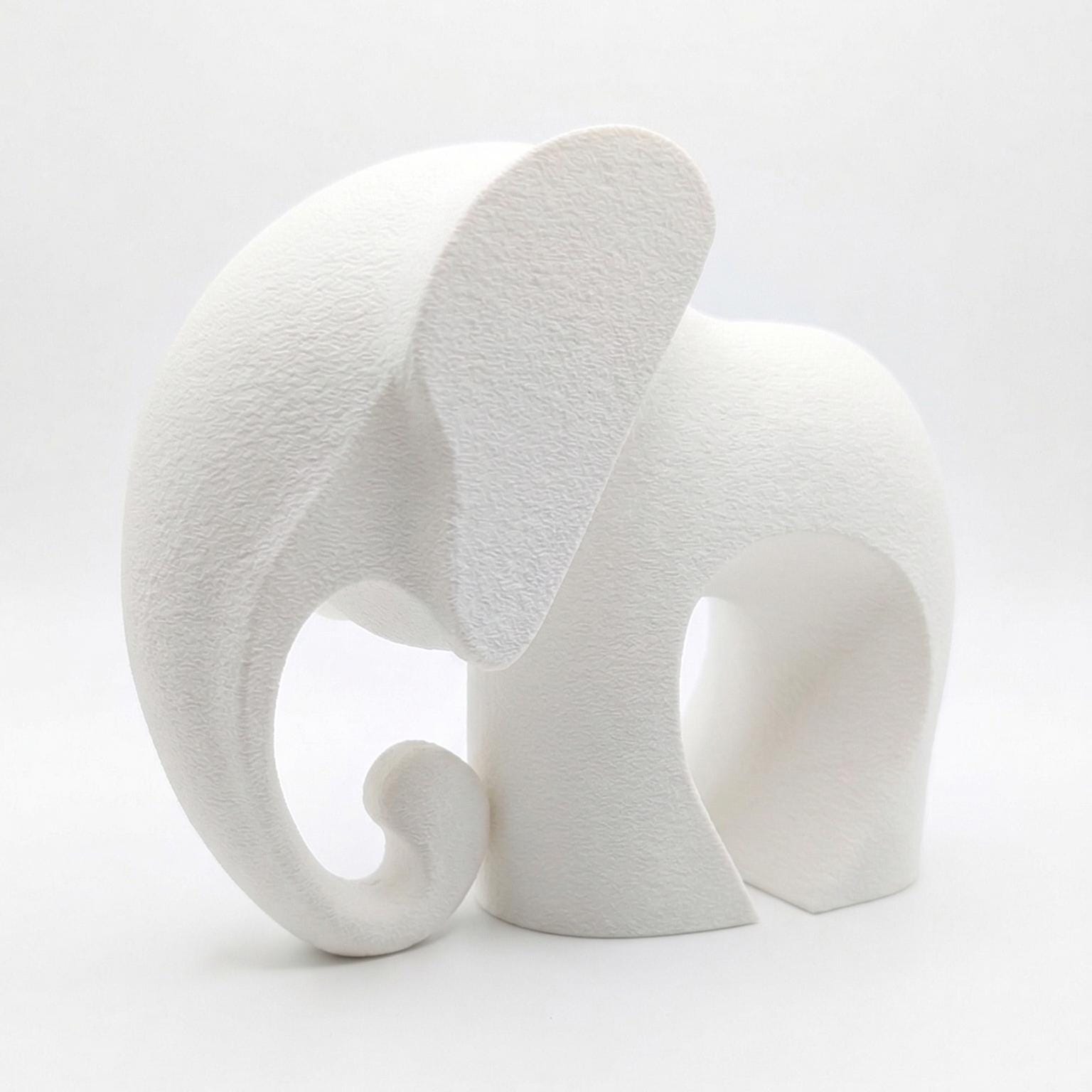 Elephant Figurine, Sleek Modern Model, Minimalist Wildlife Decor, 3D Printed Art Gift - My Printed Perfections