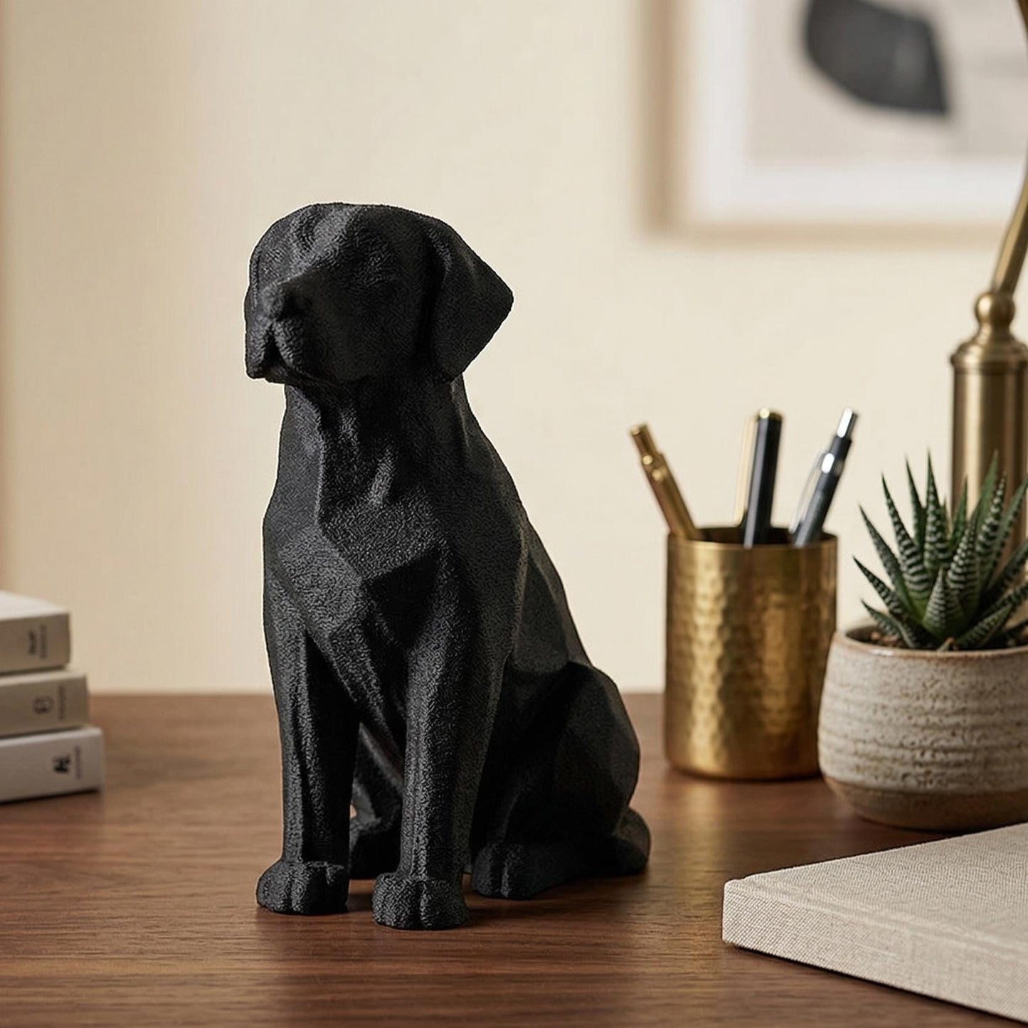 Dog Figurine, Noble Companion Model, Minimalist Animal Decor, Modern 3D Printed Art - My Printed Perfections