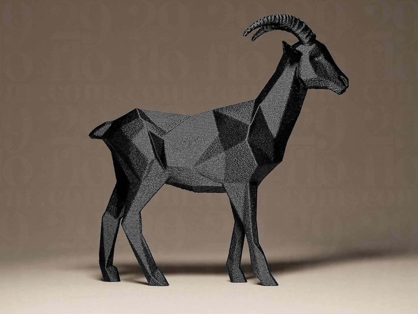 Goat Figurine, Geometric Mountain Model, Minimalist Animal Decor, Modern 3D Printed Art - My Printed Perfections