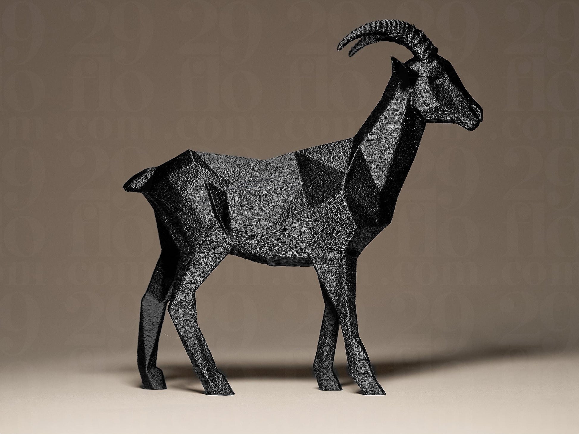 Goat Figurine, Geometric Mountain Model, Minimalist Animal Decor, Modern 3D Printed Art - My Printed Perfections