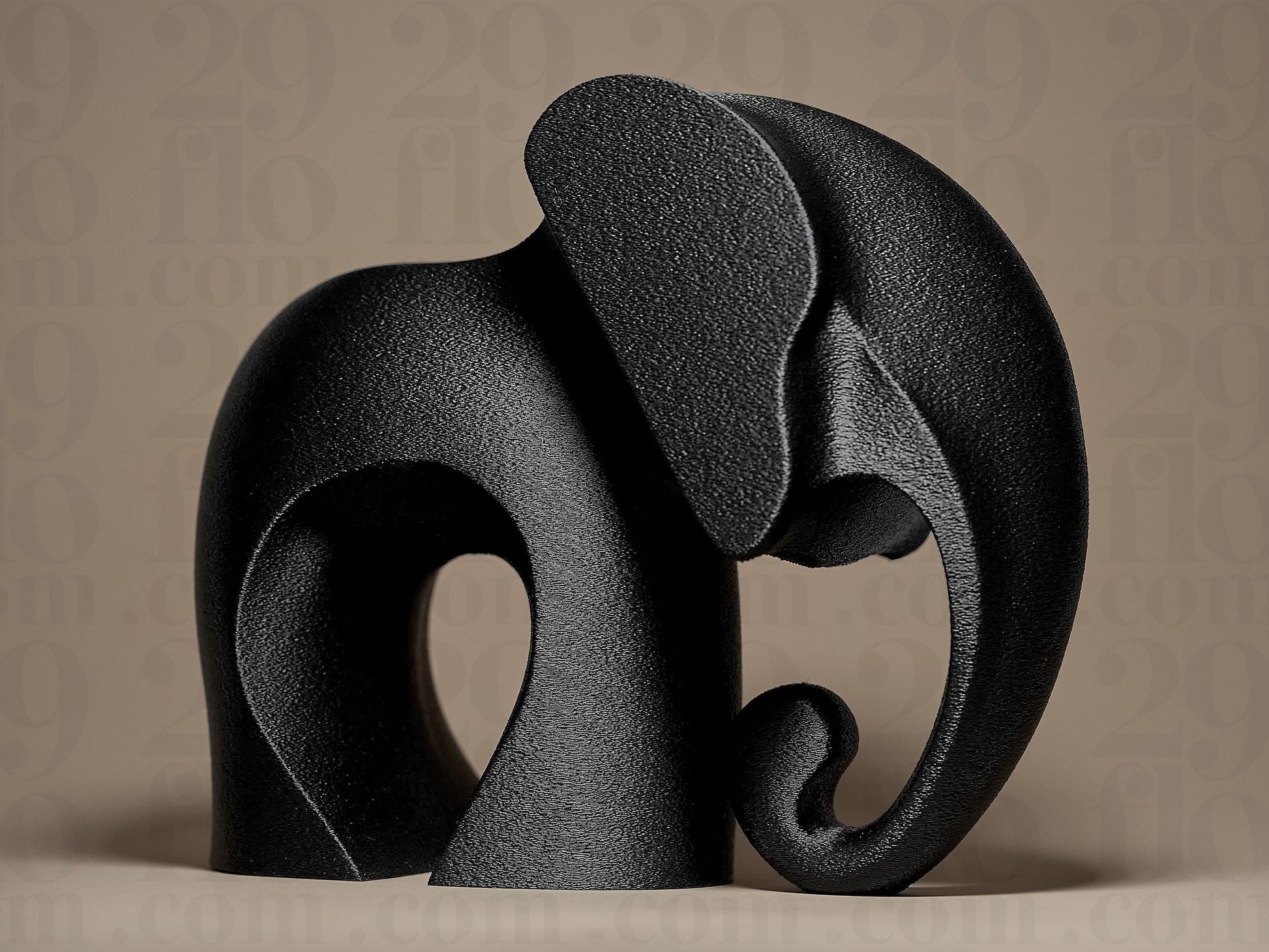 Elephant Figurine, Sleek Modern Model, Minimalist Wildlife Decor, 3D Printed Art Gift - My Printed Perfections