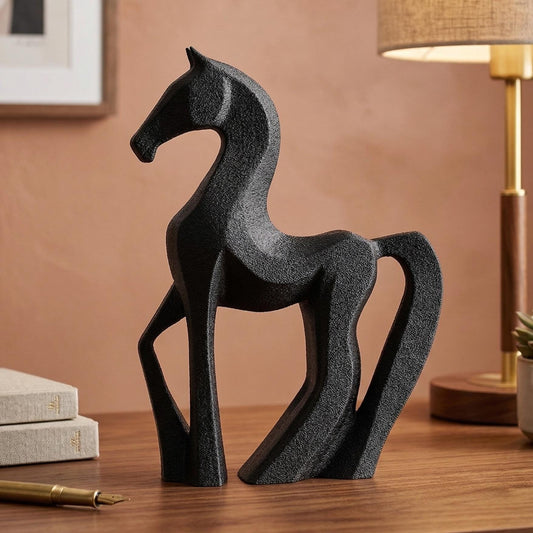 Horse Figurine, Minimalist Equestrian Model, Modern Animal Decor, 3D Printed Gift Art - My Printed Perfections