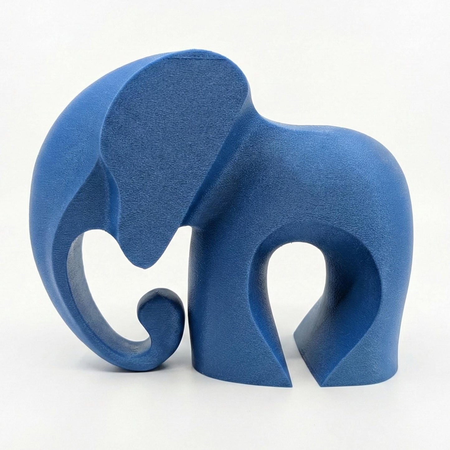 Elephant Figurine, Sleek Modern Model, Minimalist Wildlife Decor, 3D Printed Art Gift - My Printed Perfections