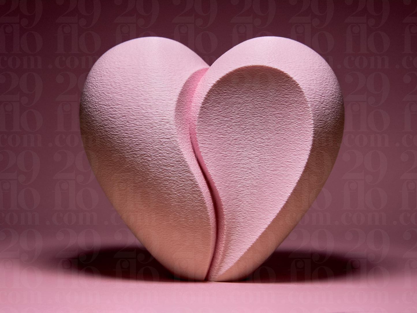 Abstract Heart Sculpture | 3D Printed Figurine | Hushed Harmony Modern Decor | Minimalist Plastic Art Piece, Desk Accessory