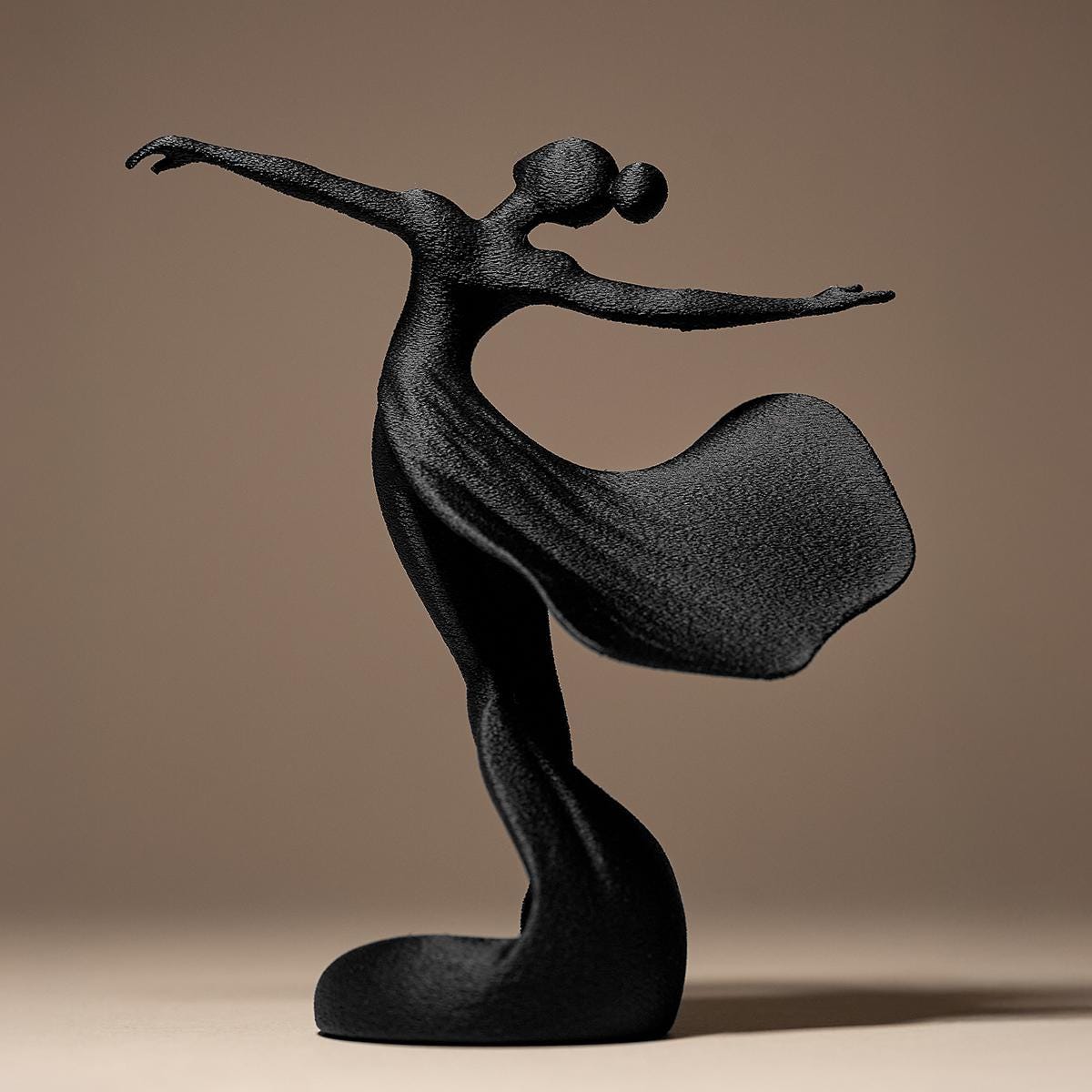 Dancer Figurine, Elegant Ballerina Model, Minimalist Female Art, Modern 3D Printed Decor - My Printed Perfections