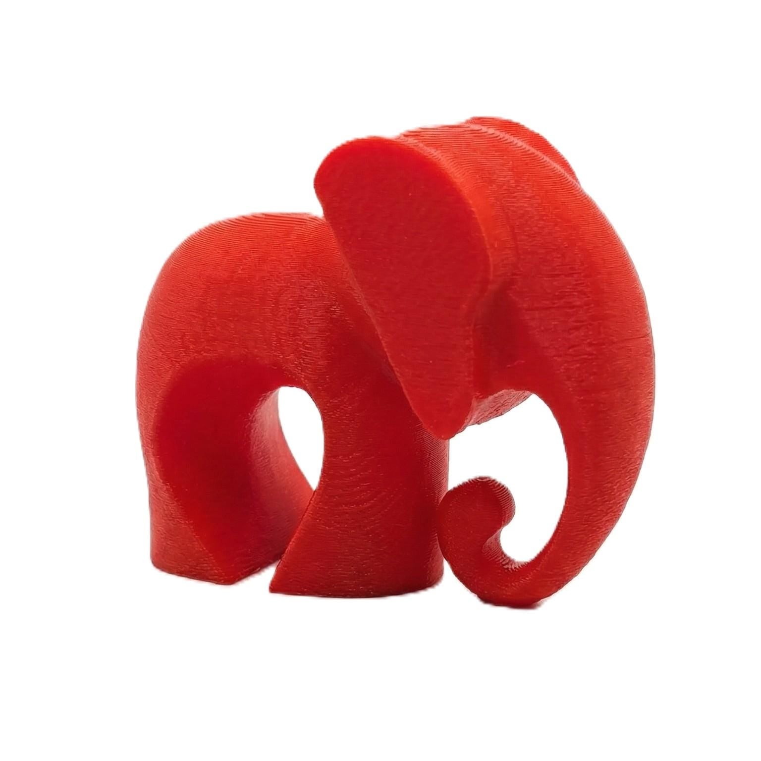 Elephant Figurine, Sleek Modern Model, Minimalist Wildlife Decor, 3D Printed Art Gift - My Printed Perfections