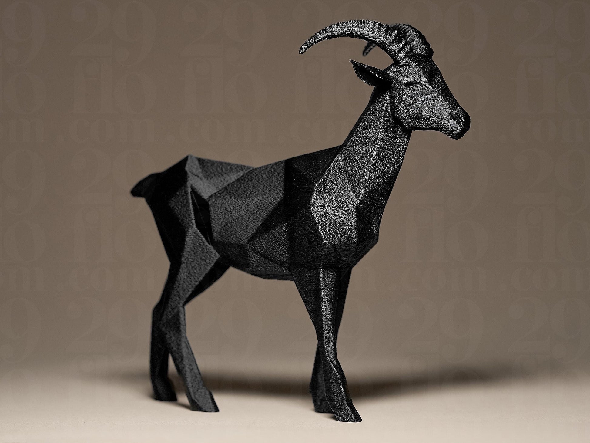 Goat Figurine, Geometric Mountain Model, Minimalist Animal Decor, Modern 3D Printed Art - My Printed Perfections