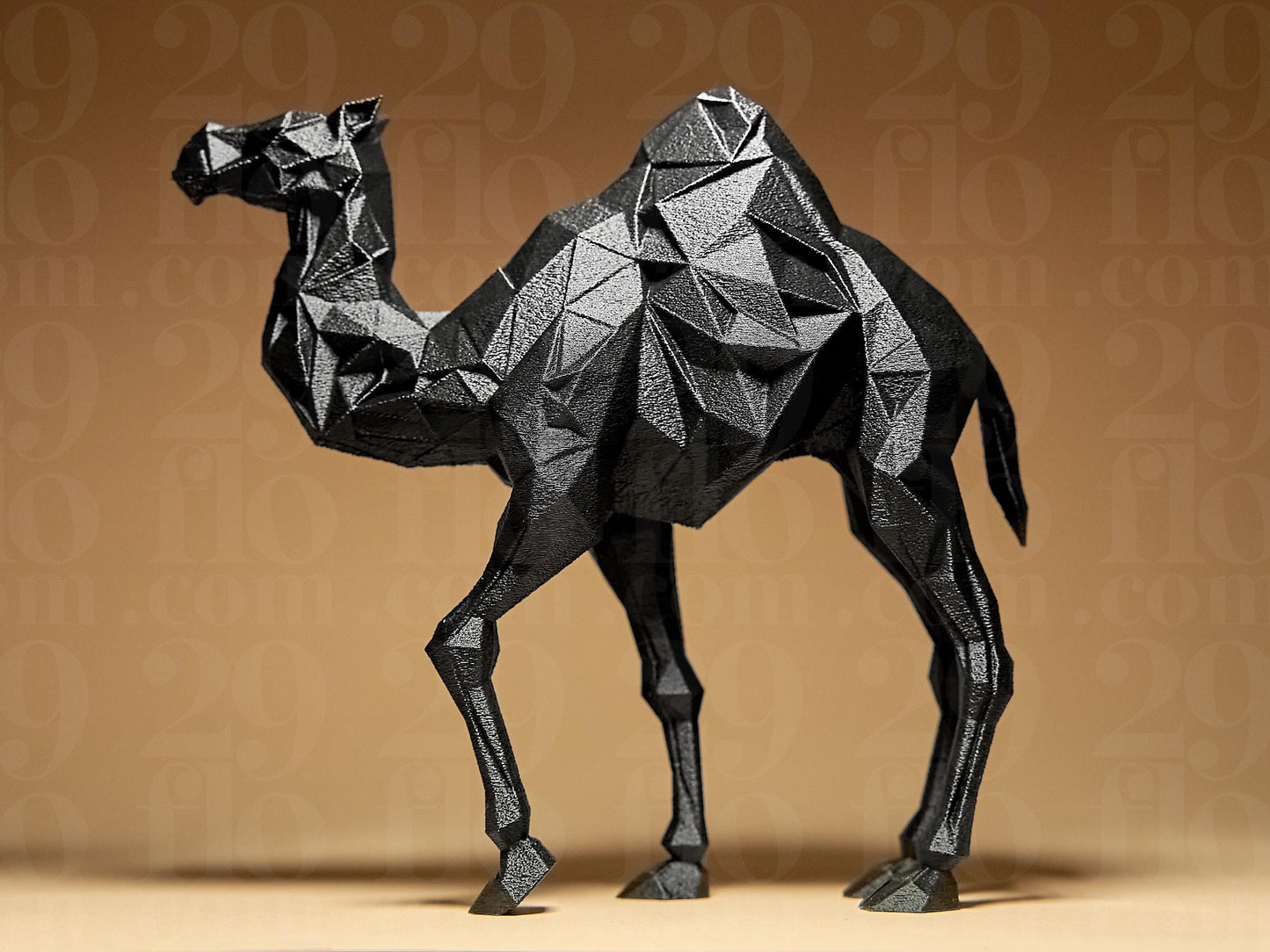 Camel Figurine, Geometric Saharan Model, Minimalist Desert Decor, Modern 3D Printed Art - My Printed Perfections