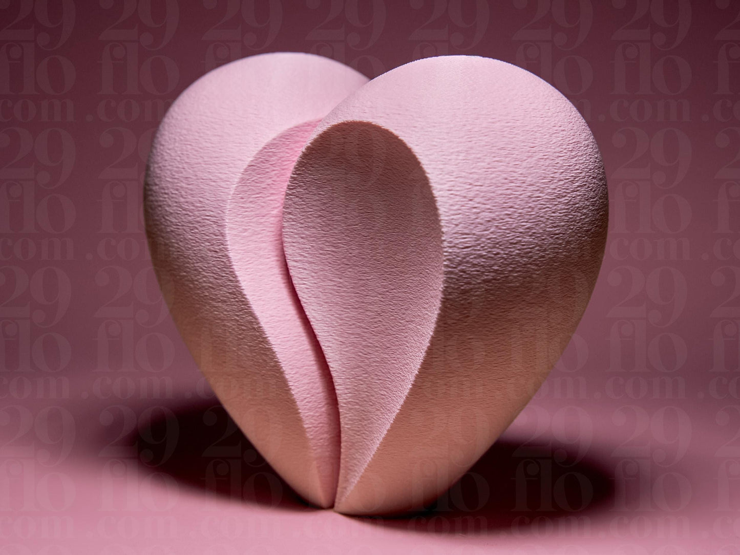 Abstract Heart Sculpture | 3D Printed Figurine | Hushed Harmony Modern Decor | Minimalist Plastic Art Piece, Desk Accessory
