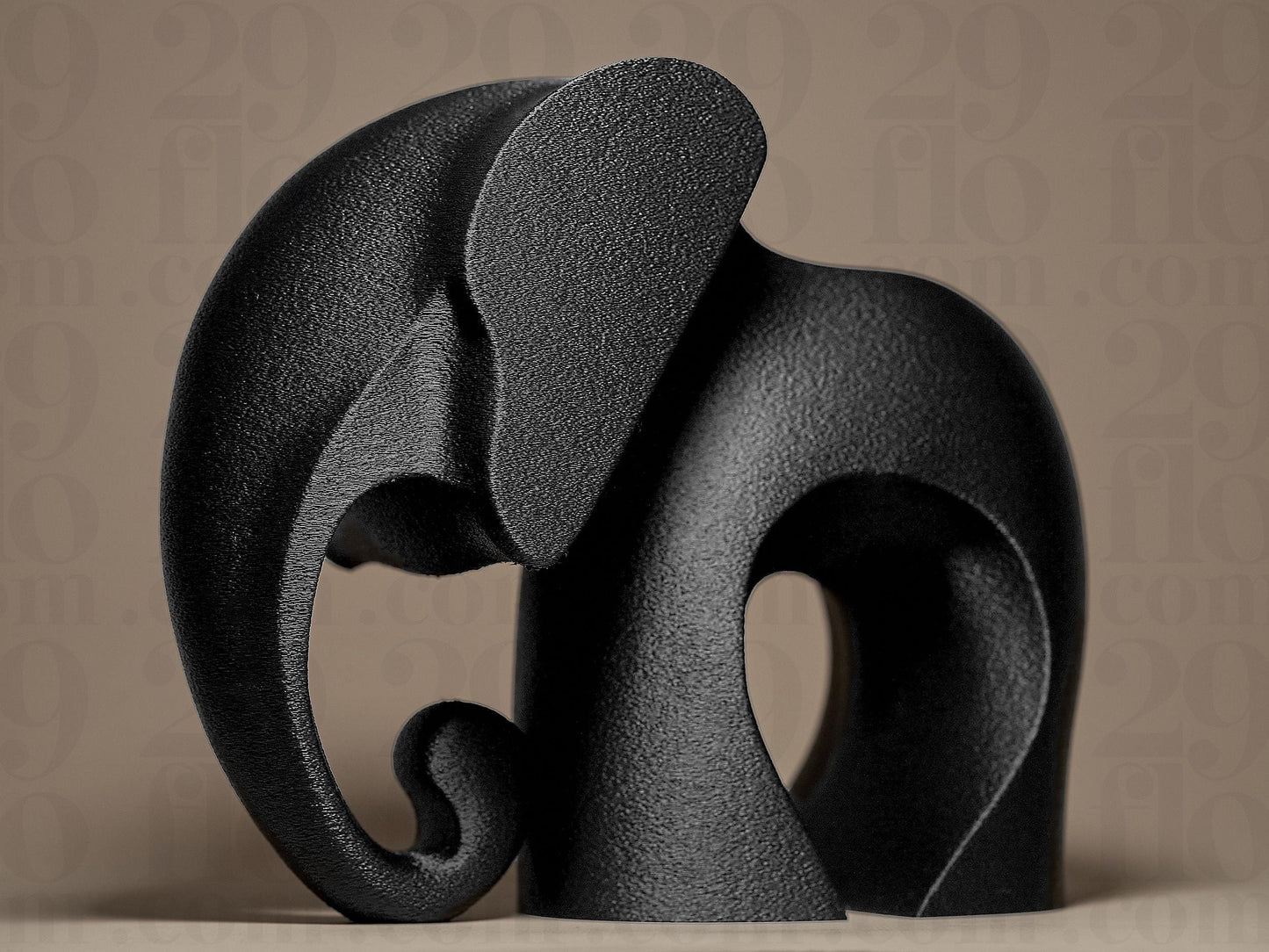 Elephant Figurine, Sleek Modern Model, Minimalist Wildlife Decor, 3D Printed Art Gift - My Printed Perfections