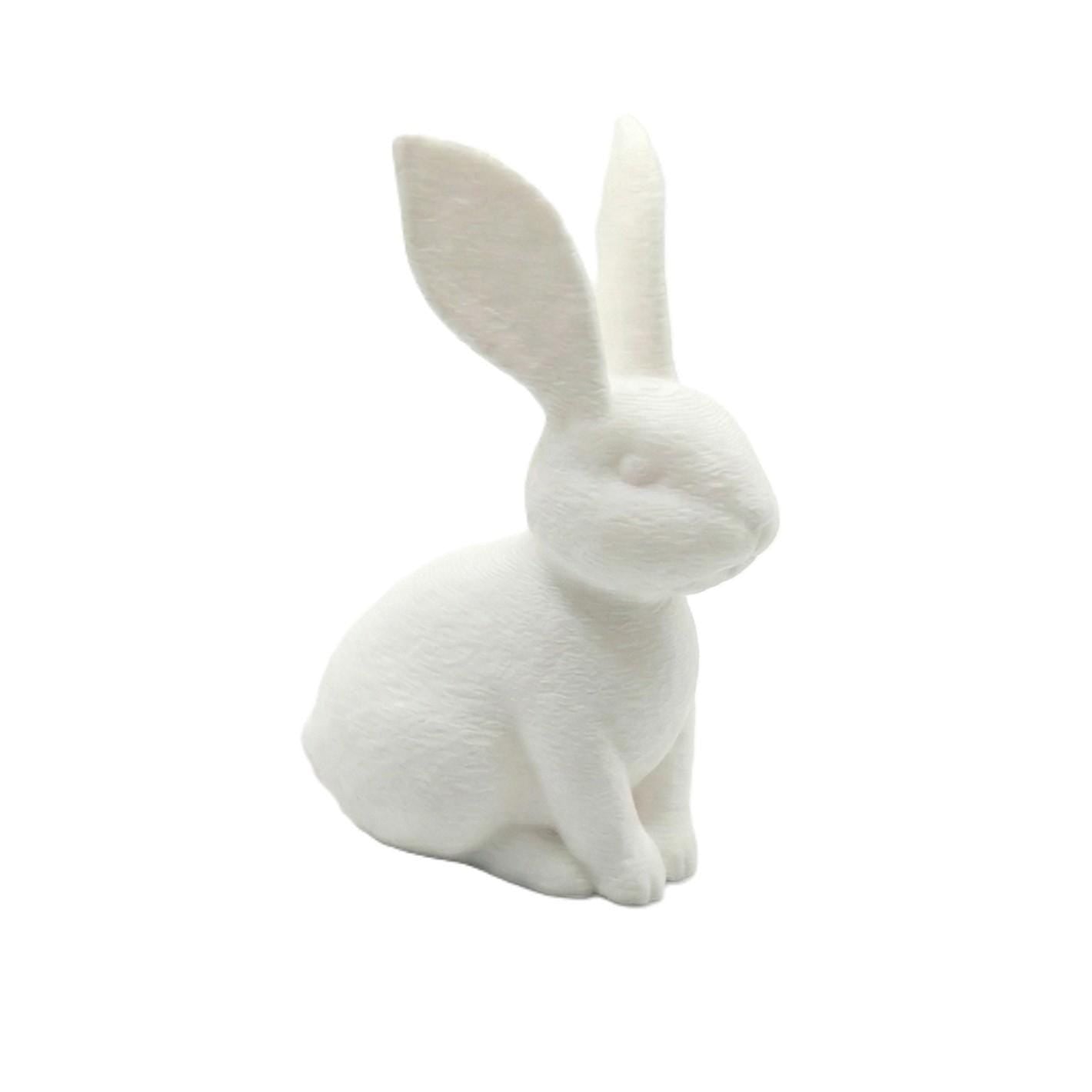 Bunny Figurine, Minimalist Rabbit Model, Modern Animal Decor, 3D Printed Art - My Printed Perfections