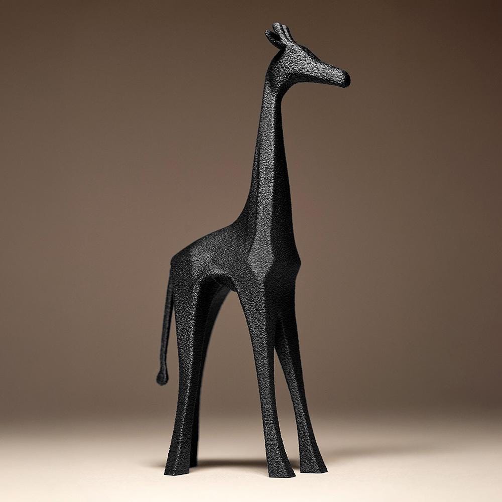 Giraffe Figurine, Minimalist Savannah Model, Modern Wildlife Decor, 3D Printed Nursery Gift - My Printed Perfections
