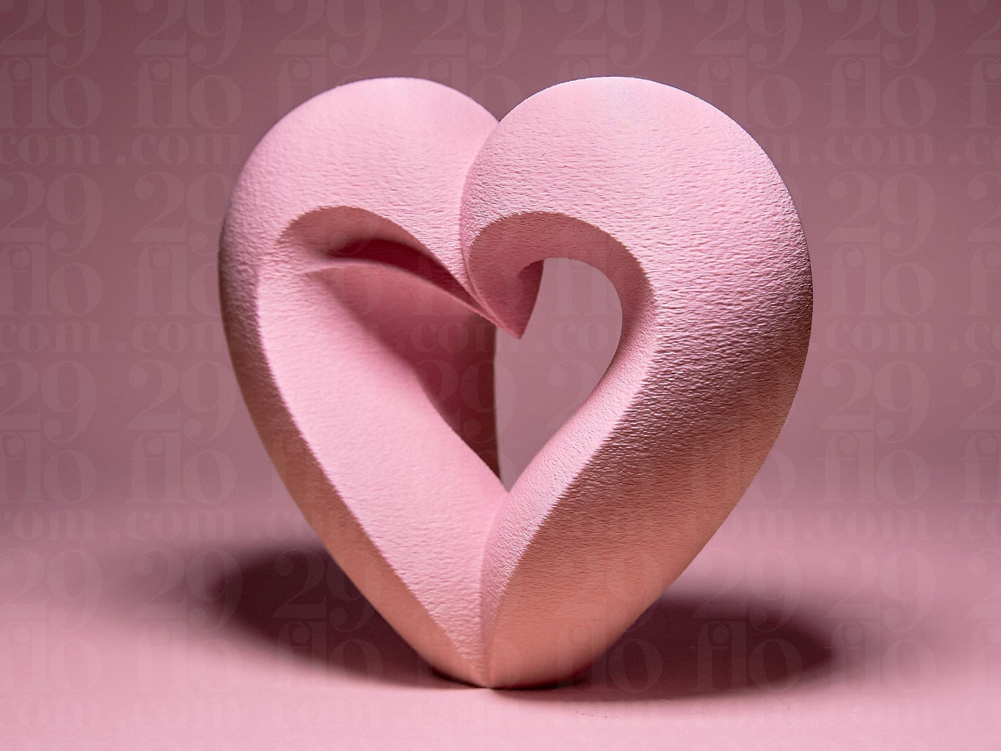 Heart Figurine, Harmonious Intertwined Model, Minimalist Abstract Decor, Modern 3D Printed Art - My Printed Perfections