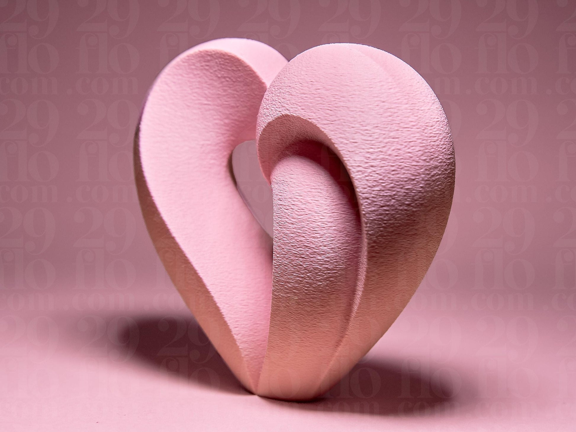 Heart Figurine, Harmonious Intertwined Model, Minimalist Abstract Decor, Modern 3D Printed Art - My Printed Perfections
