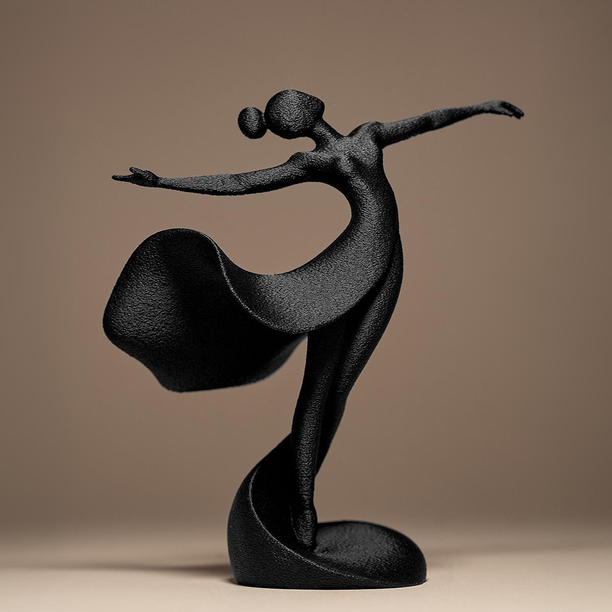 Dancer Figurine, Elegant Ballerina Model, Minimalist Female Art, Modern 3D Printed Decor - My Printed Perfections