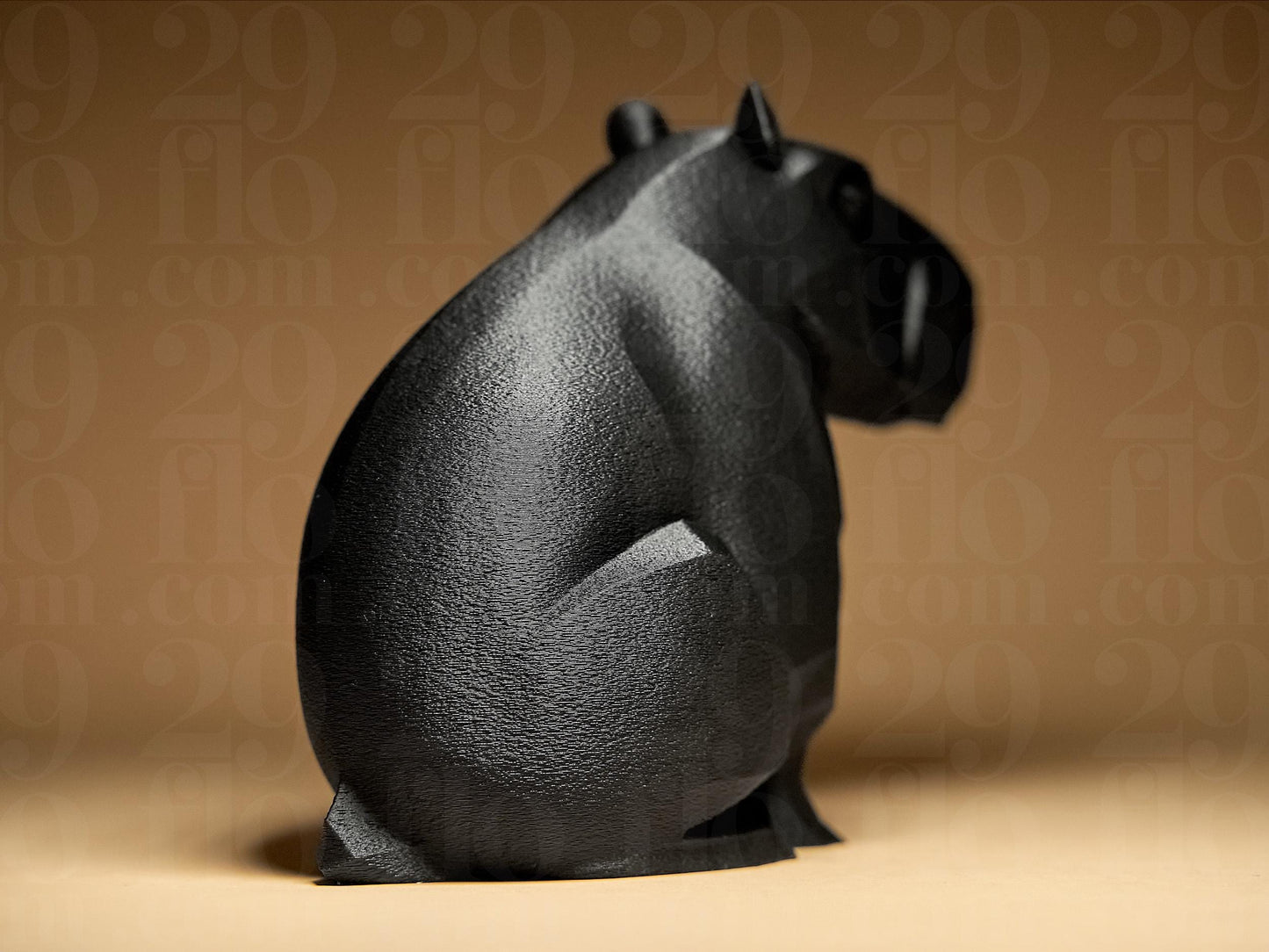 Capybara Figurine, Geometric Stoic Model, Minimalist Animal Decor, Modern 3D Printed Art - My Printed Perfections